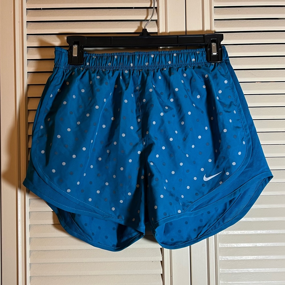 Nike dark teal reflective tempo run shorts